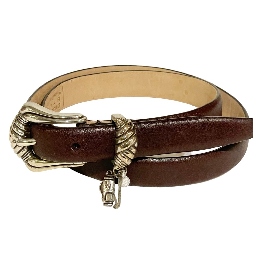 Bill Adler Studio Size Medium Brown Leather Golf‎ Charms Skinny Womens Belt